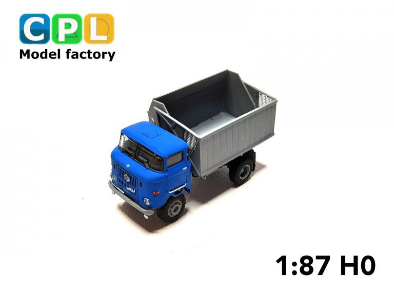 IFA W50LA ND mit Schwerhäckselaufbau SHA16 Oschatz Var. 4 blau grau